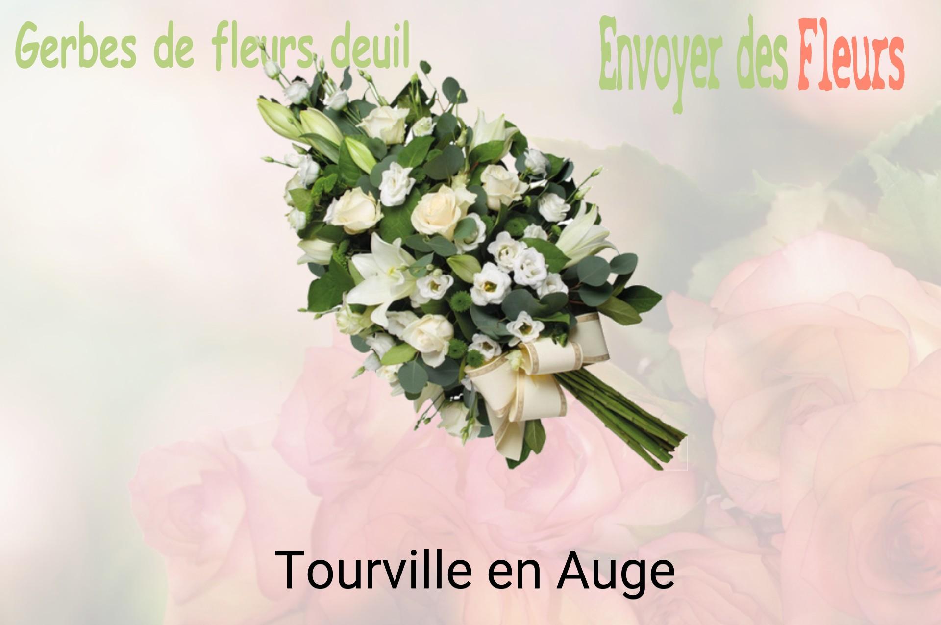Gerbe de fleurs de deuil livrée à Tourville-en-Auge